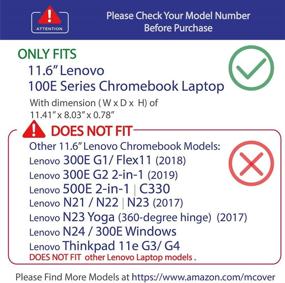 img 3 attached to 📦 mCover Hard Shell Case for 2018 11.6" Lenovo 100E Series Chromebook Laptop - C100E Pink (Excludes Lenovo 300E Windows & N21 / N22 / N23 / 300E / 500E / Flex 11 Chromebook)