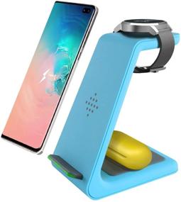 img 4 attached to 🔌 Fast Wireless Charging Station for Samsung Galaxy S21/S20/S10/Note 20 Ultra/Note 10, Galaxy Watch 3/Active 2/Gear S3/Sport/Fit, Galaxy Buds+/Live/Pro - 3-in-1 Wireless Charger