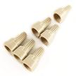 tan winged electrical wire end connectors caps bulk 500 pack small twist-on wire connectors nuts 22-8 awg logo