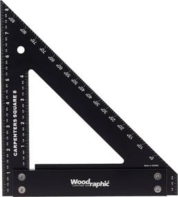 img 4 attached to 🔨 Woodraphic Professional Carpenter Square: Premium Layout Tool for Precise Woodworking & Carpentry - 8 Inch Aluminium Ruler with Guaranteed Accuracy & Easy-Read Angle Scale