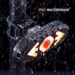 img 1 attached to Wireless Remote Control Bike Tail Light with Turn Signals: 🚴 Waterproof, USB Rechargeable, Ultra Bright Safety Warning Cycling Taillight for Night