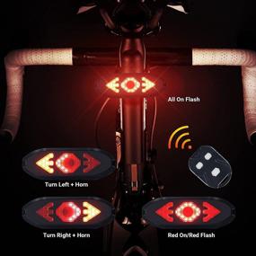 img 2 attached to Wireless Remote Control Bike Tail Light with Turn Signals: 🚴 Waterproof, USB Rechargeable, Ultra Bright Safety Warning Cycling Taillight for Night