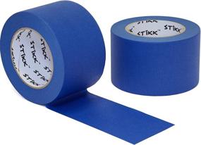 img 1 attached to 🎨 2-Pack 3-Inch x 60-Yard STIKK Blue Painters Tape - 14-Day Easy Removal - Trim Edge Finishing Masking Tape (2.82 in 72MM) - Ideal for SEO