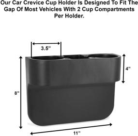 img 2 attached to 🚗 Лебогнер Заполнитель между сиденьями для подставки под стакан: боковой подстаканник и органайзер для хранения телефона у автомобильного сиденья