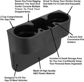 img 3 attached to 🚗 Лебогнер Заполнитель между сиденьями для подставки под стакан: боковой подстаканник и органайзер для хранения телефона у автомобильного сиденья