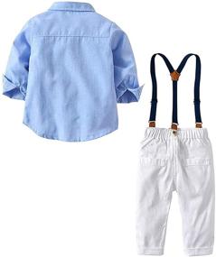 img 3 attached to 👦 Toddler Boys' Clothes Sets with Detachable Sleeve Suspenders