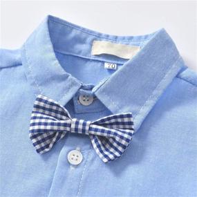 img 2 attached to 👦 Toddler Boys' Clothes Sets with Detachable Sleeve Suspenders