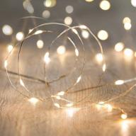 anjaylia led fairy string lights - 10ft/3m 30leds firefly string lights 🌟 for garden, home, party, wedding, festival decorations - battery operated lights (warm white) логотип