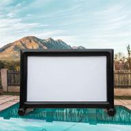 🎥 airtight 20ft ozis pvc movie projector screen: no blower noise, indoor outdoor inflatable – supports front and rear projection logo