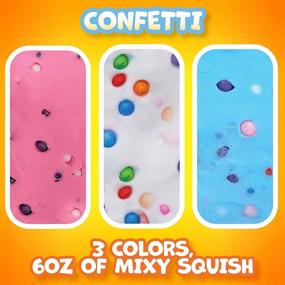 img 3 attached to 🎨 Made by Me Mixy Squish Confetti Bundle by Horizon Group USA - 2 Twin Packs Textured Air Dry Clay for Sensory Play - 3 Colors, 6 oz Total - Rainbow Confetti, Bumpy, Crunchy Textures That Dry Squishy