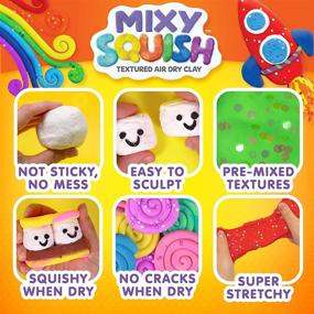 img 2 attached to 🎨 Made by Me Mixy Squish Confetti Bundle by Horizon Group USA - 2 Twin Packs Textured Air Dry Clay for Sensory Play - 3 Colors, 6 oz Total - Rainbow Confetti, Bumpy, Crunchy Textures That Dry Squishy