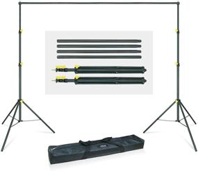 img 4 attached to LINCOSTORE 10x6.5ft Adjustable Backdrop Support Stand Kit - Photography Studio Photo Background System with Carrying Bag for Green Screen Muslin (4171)