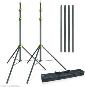 img 3 attached to LINCOSTORE 10x6.5ft Adjustable Backdrop Support Stand Kit - Photography Studio Photo Background System with Carrying Bag for Green Screen Muslin (4171)