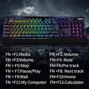 img 3 attached to 🖥️ ZJFKSDYX Wireless Gaming Keyboard and Mouse Combo - 104 Key RGB LED Backlight, Rechargeable, Mechanical Feel, Anti-ghosting, Ergonomic, Waterproof, RGB Mute Mice for Computer PC Gamer in Black