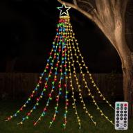 🎄 ztx christmas decorations outdoor star lights: color changing 11ft tree toppers & remote control - 11 lighting modes for christmas, halloween, wedding, party logo