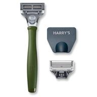 harry's forest green men's razor set - includes 2 razor blades logo