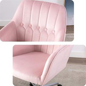 img 1 attached to Мягкое офисное акцентное кресло "Velvet Office" для спальни в домашней офисной мебели.
