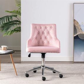 img 2 attached to Мягкое офисное акцентное кресло "Velvet Office" для спальни в домашней офисной мебели.