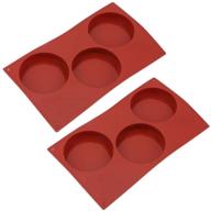 🍩 tebery 3-cavity large round disc candy silicone molds - ideal for baking, soap making, epoxy resin, crafting projects - 2 pack logo