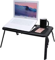 🖥️ ноутбук-стол xinrui: портативный и регулируемый стол для колен с вентилятором для домашнего офиса, кровати, дивана и пола. логотип
