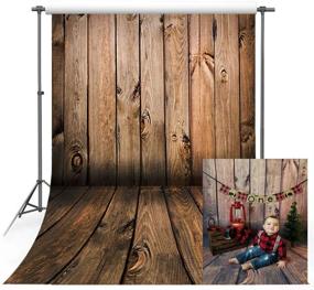 img 3 attached to 📷 MEHOFOTO Vintage Rustic Dark Brown Wood Photo Studio Booth Backdrop Props: Perfect for Newborn Baby Photoshoots and Portraits - Photography Background 5x7ft