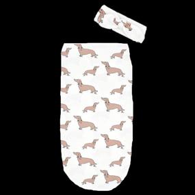 img 3 attached to 🐶 Doxie Swaddle Sack for Newborn - Cocoon your baby in a Dachshund-inspired sleep sack with headband for adorable newborn hospital photos!