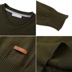 img 1 attached to 👕 CUNYI V Neck Pullover Cotton Sweater: Top-quality Boys' Clothing for Sweaters