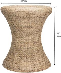 img 1 attached to 🕳️ Hourglass Water Hyacinth Wicker Table by Household Essentials