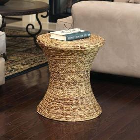 img 2 attached to 🕳️ Hourglass Water Hyacinth Wicker Table by Household Essentials