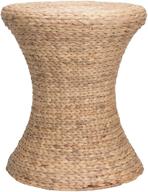 🕳️ hourglass water hyacinth wicker table by household essentials логотип