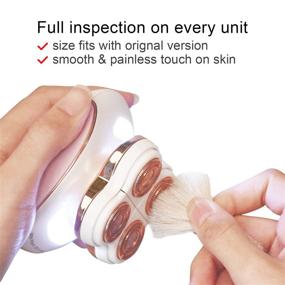 img 2 attached to 💖 Rose Gold Tuokiy Legs Hair Remover Replacement Head for Finishing Touch Flawless Legs - Women's Hair Remover