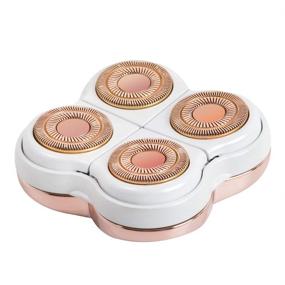 img 4 attached to 💖 Rose Gold Tuokiy Legs Hair Remover Replacement Head for Finishing Touch Flawless Legs - Women's Hair Remover