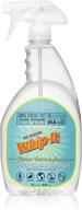 32oz whip-it power natural glass cleaner spray - lemon verbena scented multi-surface window cleaner spray for tough stains - mirror cleaner logo