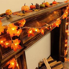 img 2 attached to 🍁 Ivenf 10ft 20 LED Maple Leaf String Lights: Stunning Thanksgiving Decor for Indoor & Outdoor Autumn Theme Party Supplies & Gifts