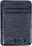 marlowe slim minimalist wallet blocking logo