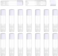🧴 100 pieces lip balm empty tubes with white caps - clear containers, 3/16 oz (5.5 ml) logo