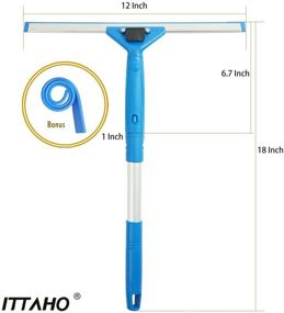 img 3 attached to 🧼 ITTAHO 12 Inch All-Purpose Window Squeegee with Handle and Rubber Replacement - Ideal for Bathroom Glass Doors, Car Windshields, and Shower Cleaning