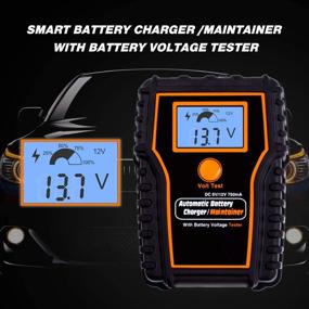 img 3 attached to 🔋 Smart Automotive Battery Charger/Maintainer – Trickle Charger 6V 12V 750mA, Battery Float Charger with Voltage Tester, Float Charging for Car, Motorcycle, ATV