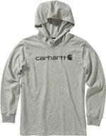 👕 carhartt boys' long sleeve hooded tee logo