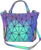 🌈 holographic geometric rainbow handbag: stylish wallets & women's handbags logo