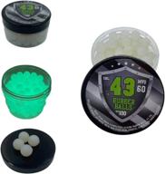 🔦 night vision glow-in-the-dark paintballs: 100 x fluorescent silicon rubber reballs for 43 caliber pistols - ideal for self and home defense training logo