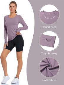 img 2 attached to 🏋️ VUTRU Women's Workout Long Sleeve T-Shirts: Breathable Running Shirt with Thumbhole for Active Sports and Yoga