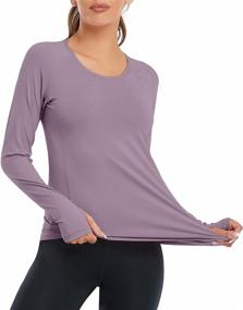 img 1 attached to 🏋️ VUTRU Women's Workout Long Sleeve T-Shirts: Breathable Running Shirt with Thumbhole for Active Sports and Yoga