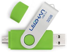 img 4 attached to 🟢 Leizhan 32 ГБ USB 3.0 Micro USB флэш-накопитель: быстрая память для Android смартфонов/ноутбуков, зеленый