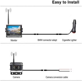 img 1 attached to Haloview MC7108: Wireless RV Backup Camera System with 7'' Monitor, Built-in DVR, Infrared Night Vision, Wide Viewing Angle - Ideal for Trucks, Trailers, RVs, Pickups, Camping Cars, Vans, and Farms