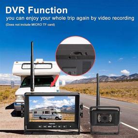 img 2 attached to Haloview MC7108: Wireless RV Backup Camera System with 7'' Monitor, Built-in DVR, Infrared Night Vision, Wide Viewing Angle - Ideal for Trucks, Trailers, RVs, Pickups, Camping Cars, Vans, and Farms