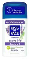 🌿 kiss my face active lavender deodorant stick - 2.48oz (73ml) - 2 pack: long-lasting odor protection logo