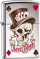 zippo high skull polish lighter 7042 logo