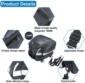 img 3 attached to 🏍️ AUFER Multifunction Motorcycle Tail Bag: Premium Seat Bag with Reflective Strip for Touring Dyna Softail Sportster Kawasaki Suzuki Yamaha Indian Sport Bikes