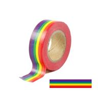 🌈 exasinine rainbow washi tape: 0.6 inch x 11 yards, diy decorative tapes – 10 rolls (horizontal pattern) logo